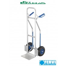CARRELLO GOMMATO IN ALLUMINIO FERVI ART. C182